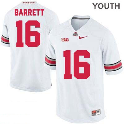 Ohio State Buckeyes Youth J.T. Barrett #16 White Authentic Nike College NCAA Stitched Football Jersey QW19H40RS